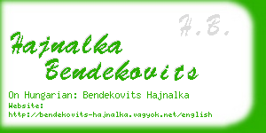 hajnalka bendekovits business card